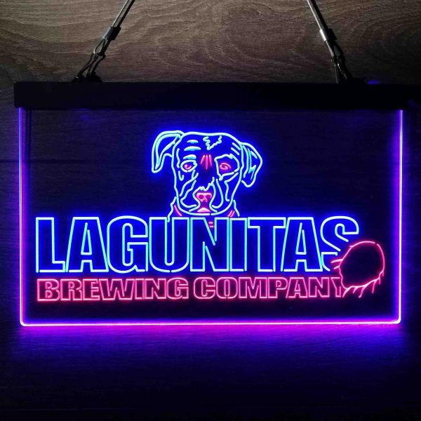 Lagunitas Brewing Company Dog Logo Dual LED Neon Light Sign